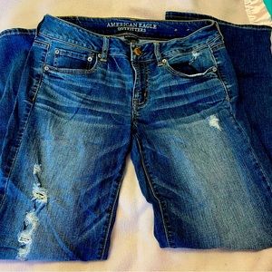 AMERICAN EAGLE 🦅 Ladies FAVORITE BOYFRIEND Super Stretch Jeans Size 8